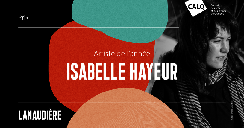 [Translate to English:] Isabelle Hayeur, Artiste de l'année dans Lanaudière