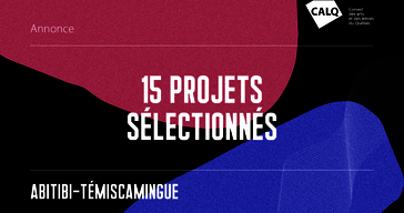 15 projets artistiques sélectionnés en Abitibi-Témiscamingue