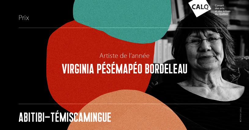 Virginia Pésémapéo Bordeleau, Artiste de l'année en Abitibi-Témiscamingue