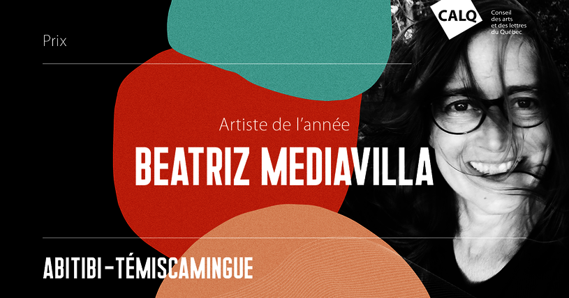 Beatriz Mediavilla reçoit le prix du CALQ -  Artiste de l'année en Abitibi-Témiscamingue