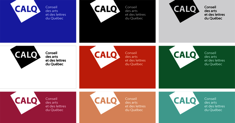 Déclinaisons du logo du CALQ