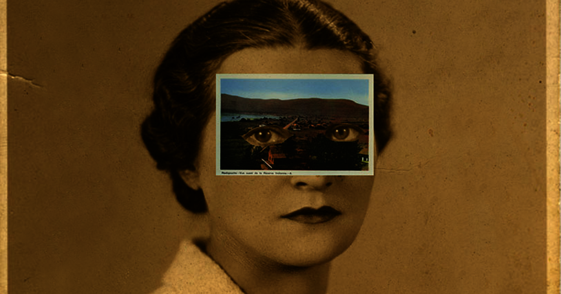 «Vue Ouest de la réserve». Impression à jet d'encre et collage
(2010) - Maryse Goudreau, Artiste de l'année en Gaspésie