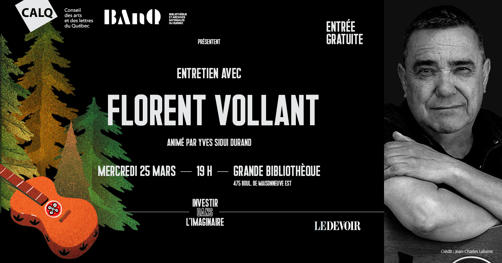 Conférence de Florent Vollant le 25 mars 2020.