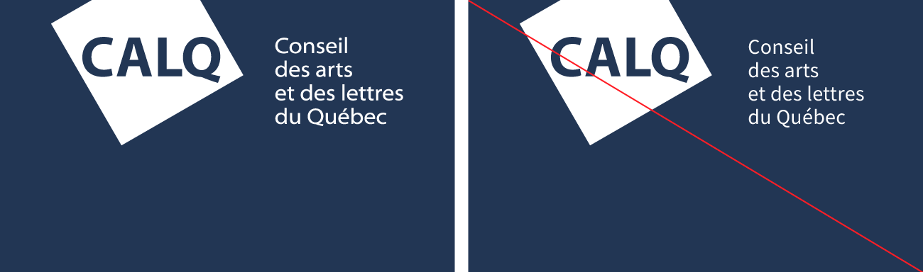 Interdiction de modifier la typographie.